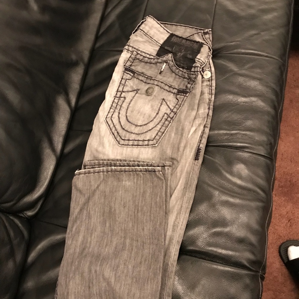Gray True Religion Jeans
